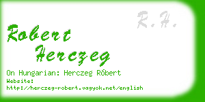 robert herczeg business card